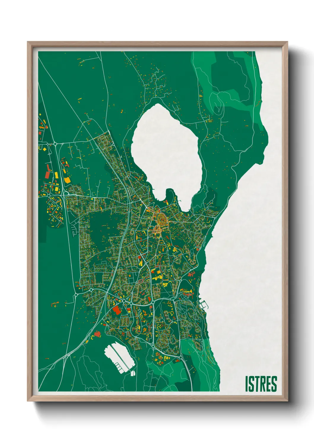 Une affiche de carte sur Istres