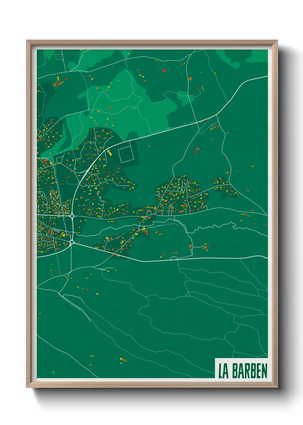 Une affiche de carte sur La Barben