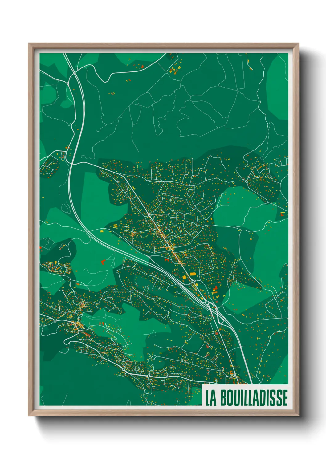 Une affiche de carte sur La Bouilladisse