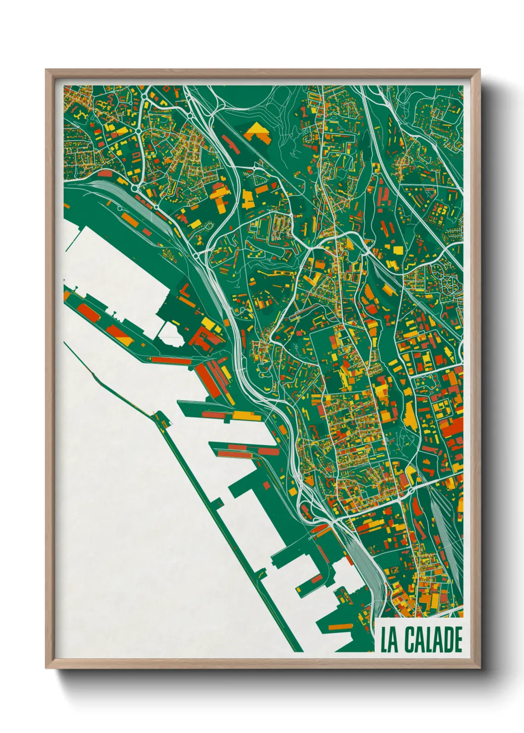 Une affiche de carte sur La Calade