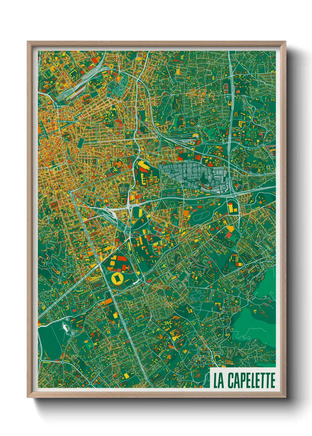 Une affiche de carte sur La Capelette