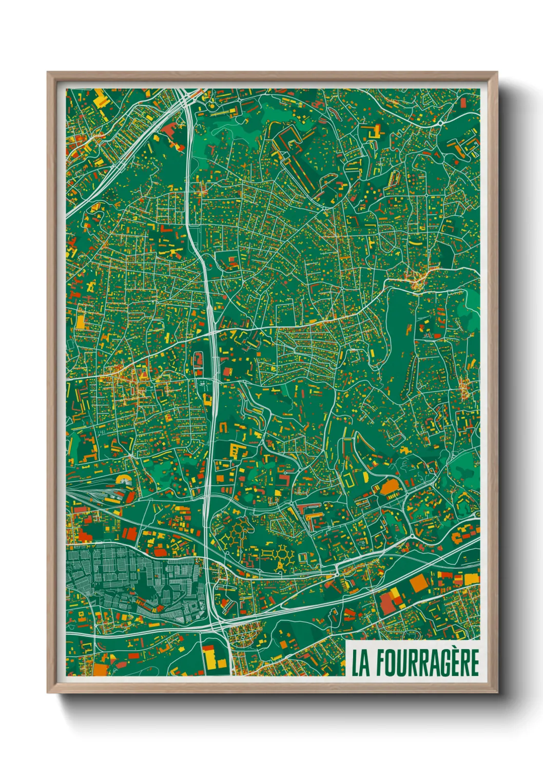 Une affiche de carte sur La Fourragère