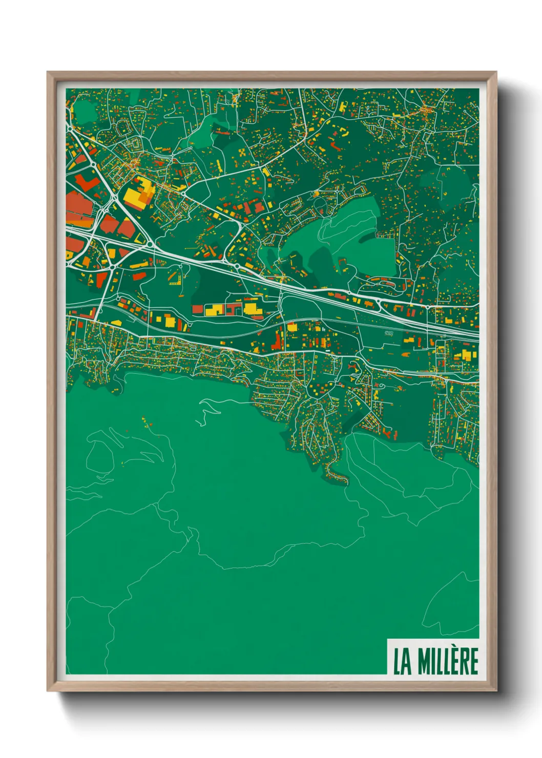 Une affiche de carte sur La Millère