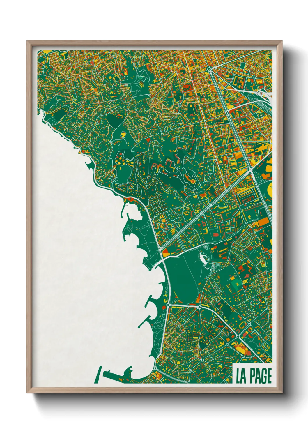 Une affiche de carte sur La Page