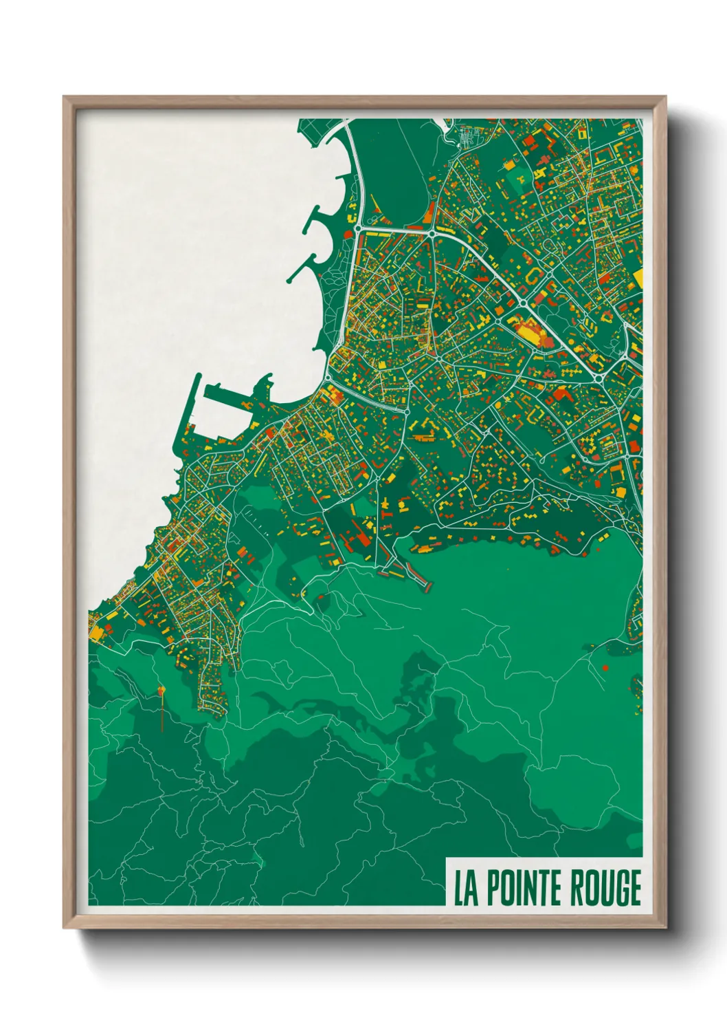 Une affiche de carte sur La Pointe Rouge