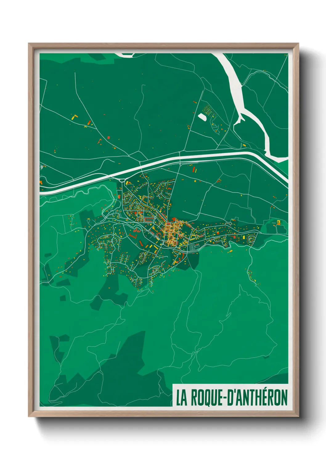 Une affiche de carte sur La Roque-d'Anthéron