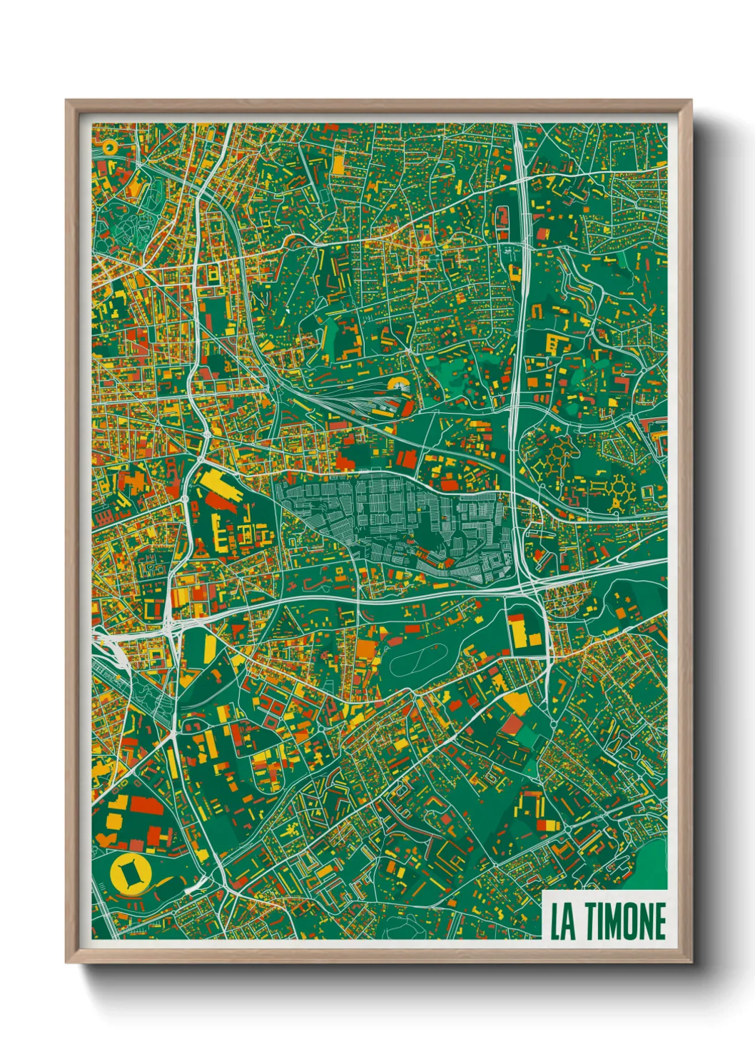 Une affiche de carte sur La Timone