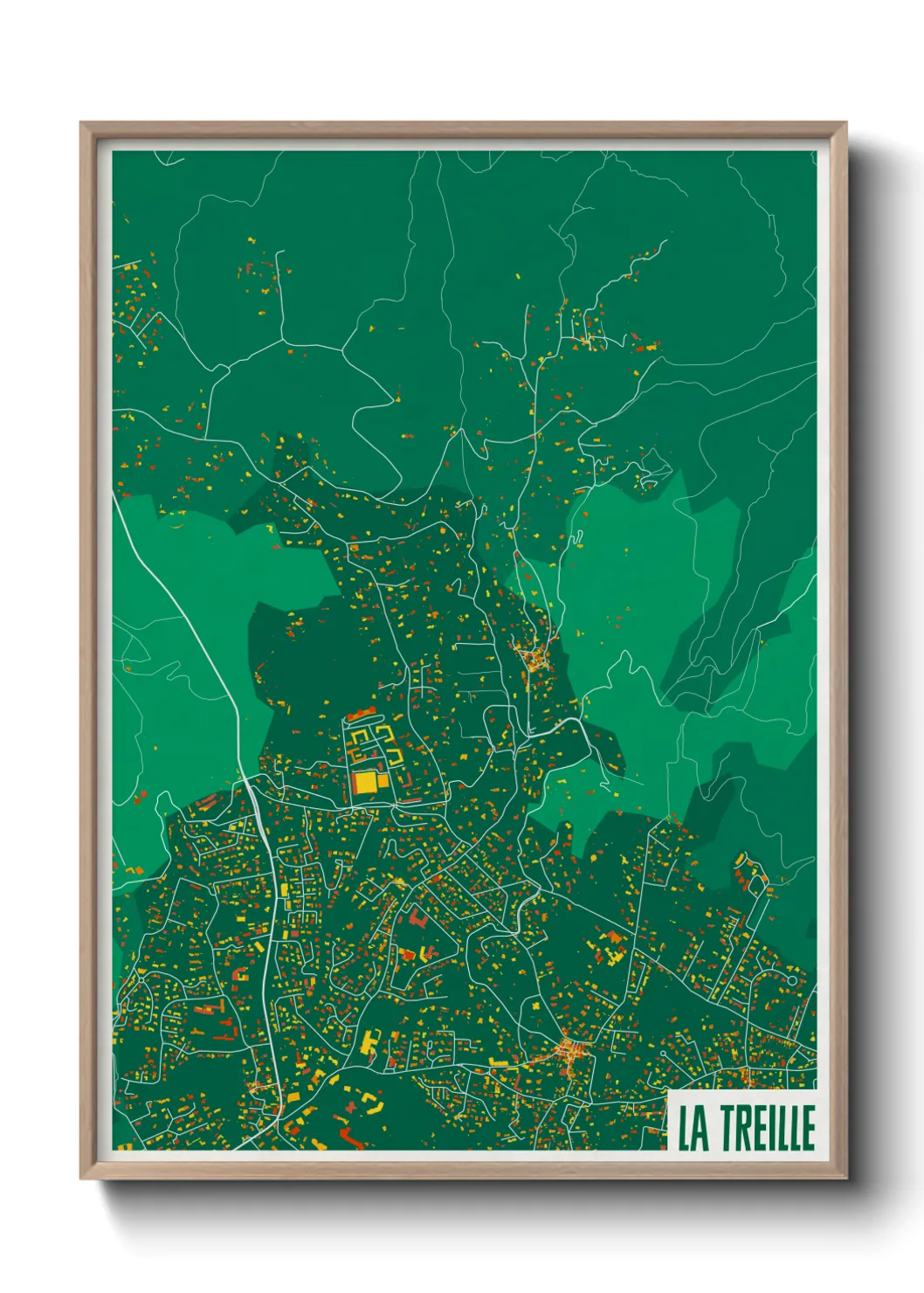 Une affiche de carte sur La Treille