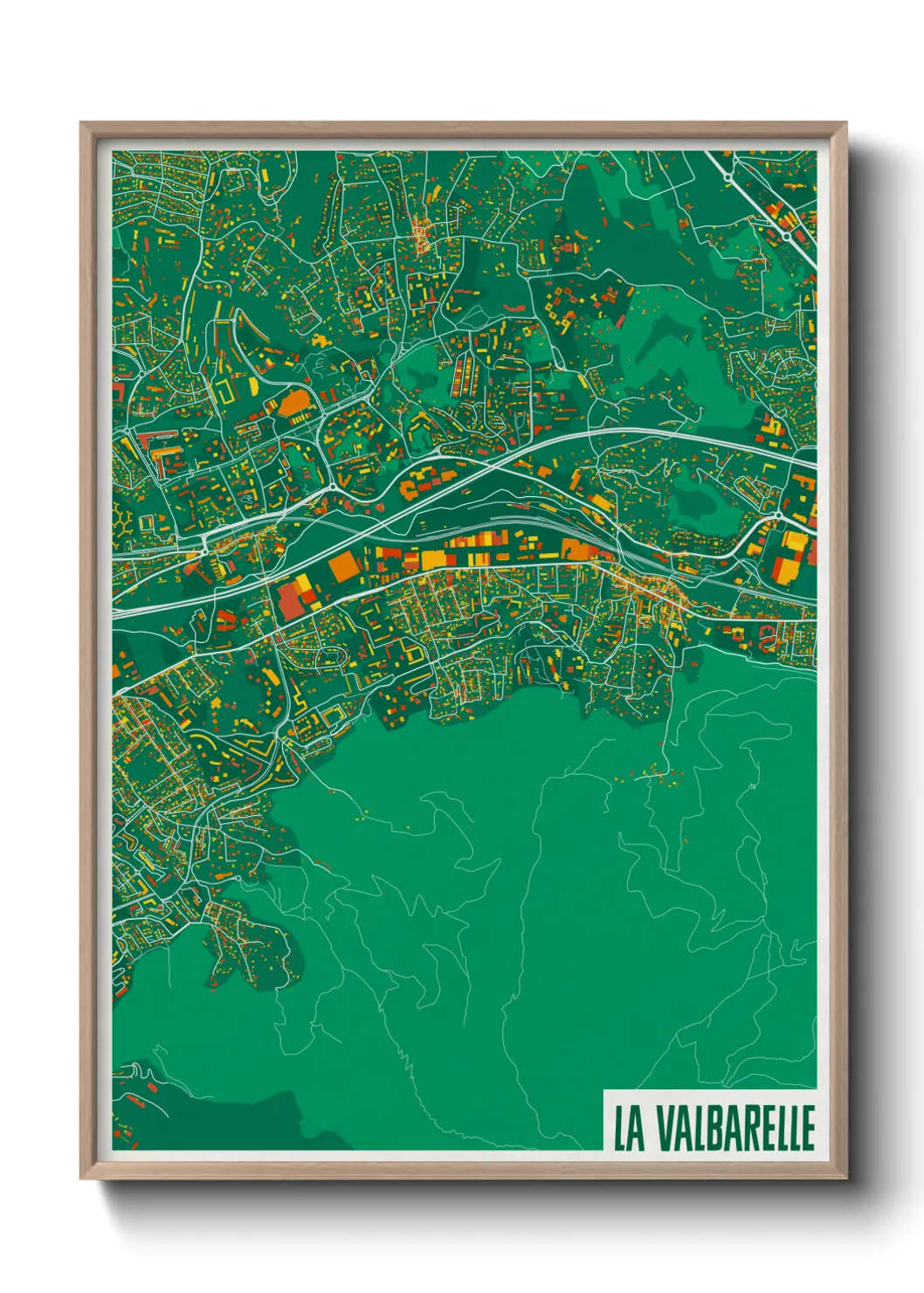 Une affiche de carte sur La Valbarelle
