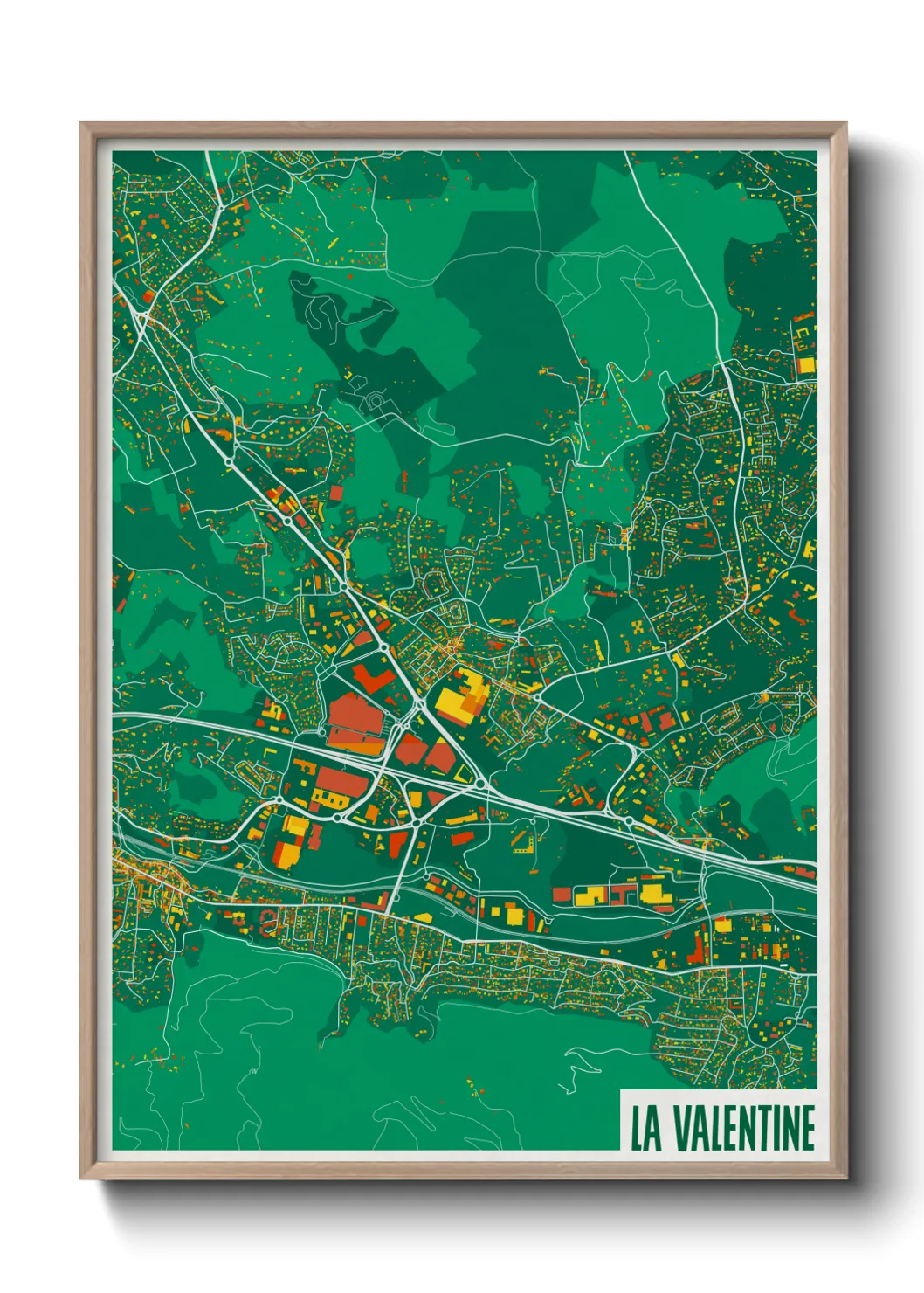 Une affiche de carte sur La Valentine