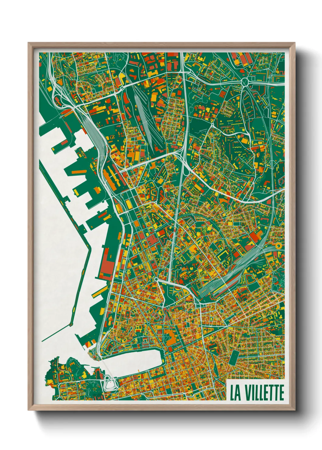 Une affiche de carte sur La Villette