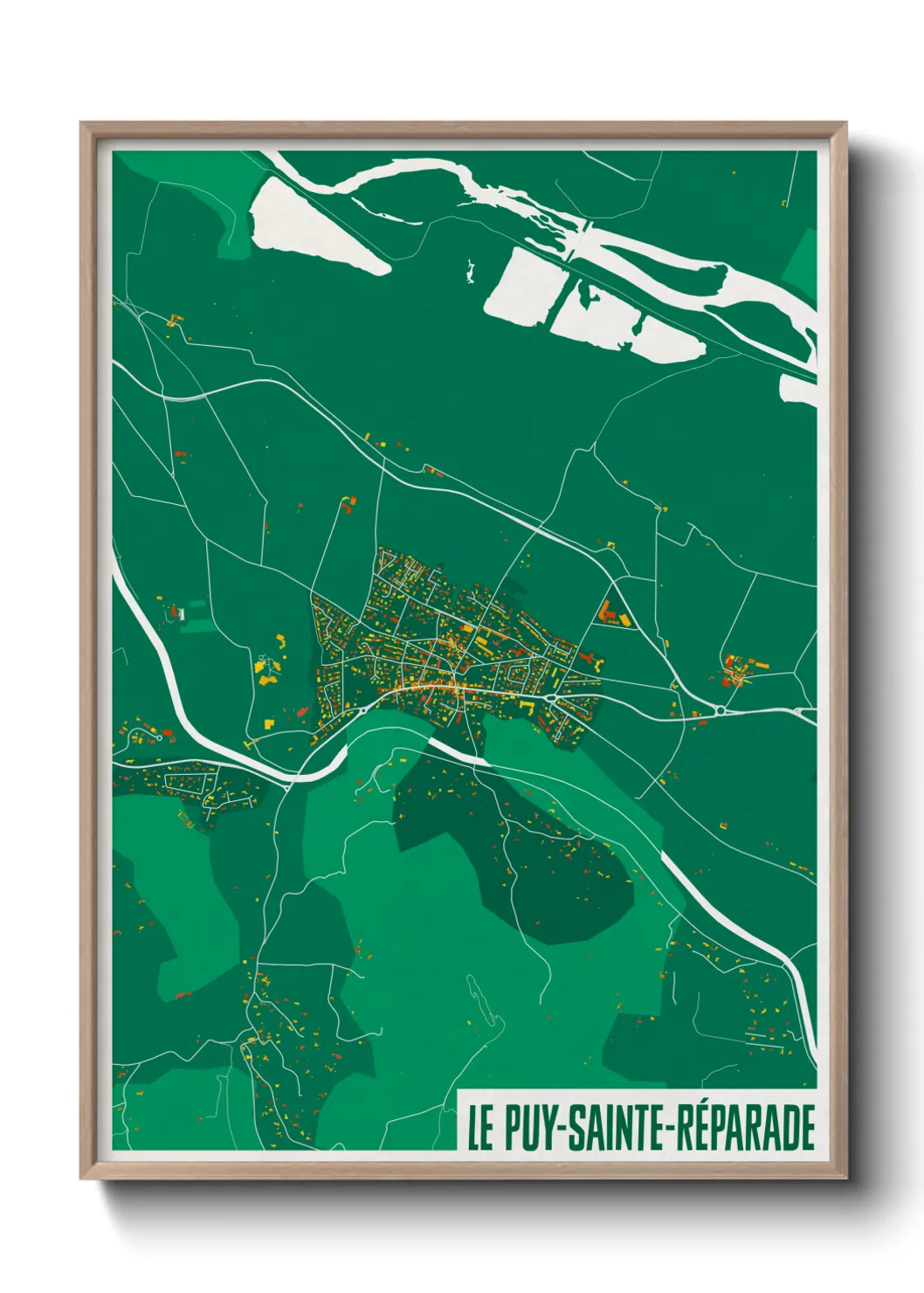 Une affiche de carte sur Le Puy-Sainte-Réparade