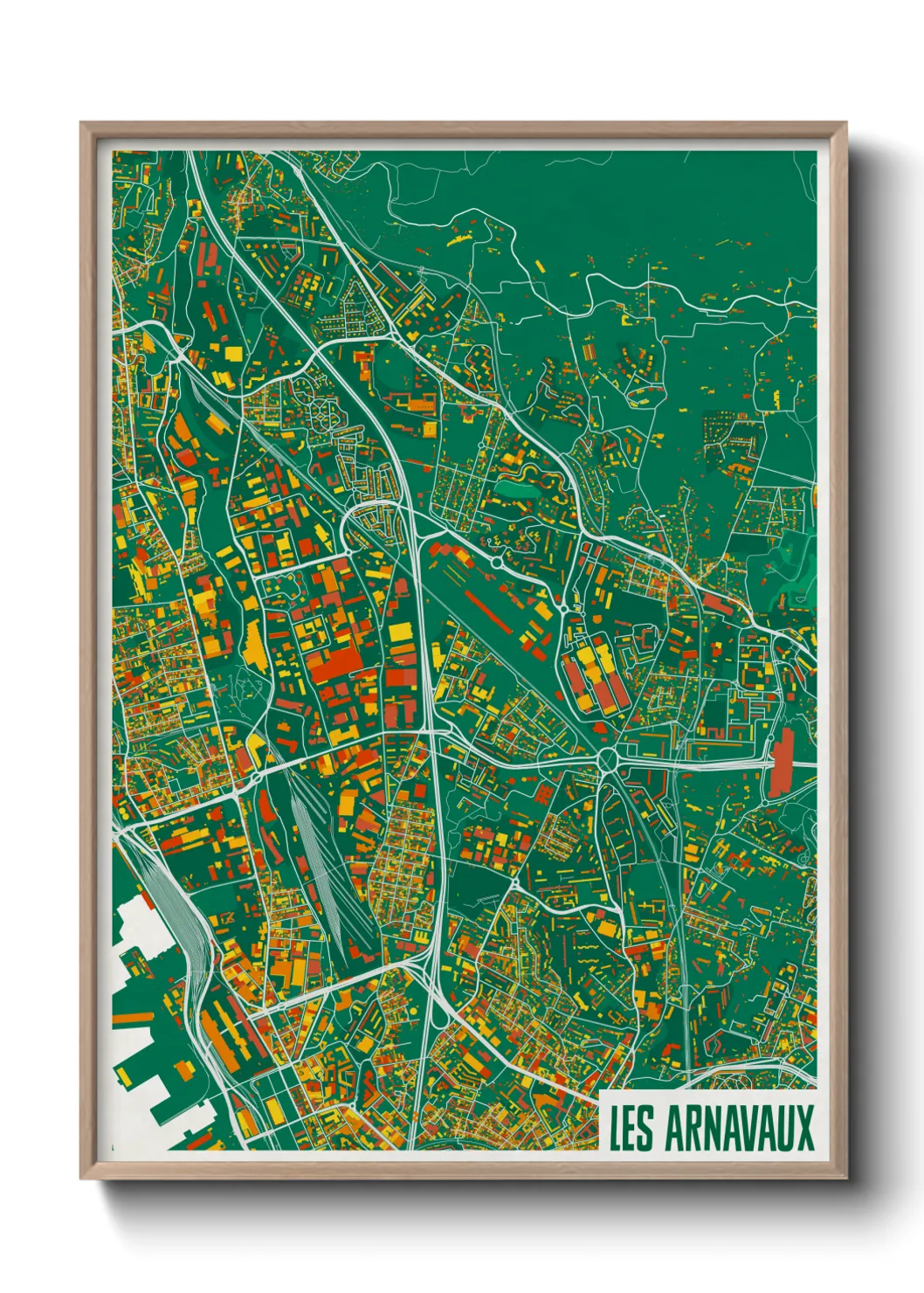 Une affiche de carte sur Les Arnavaux
