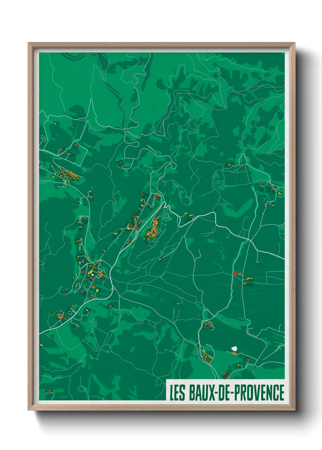 Un poster carteLes Baux-de-Provence