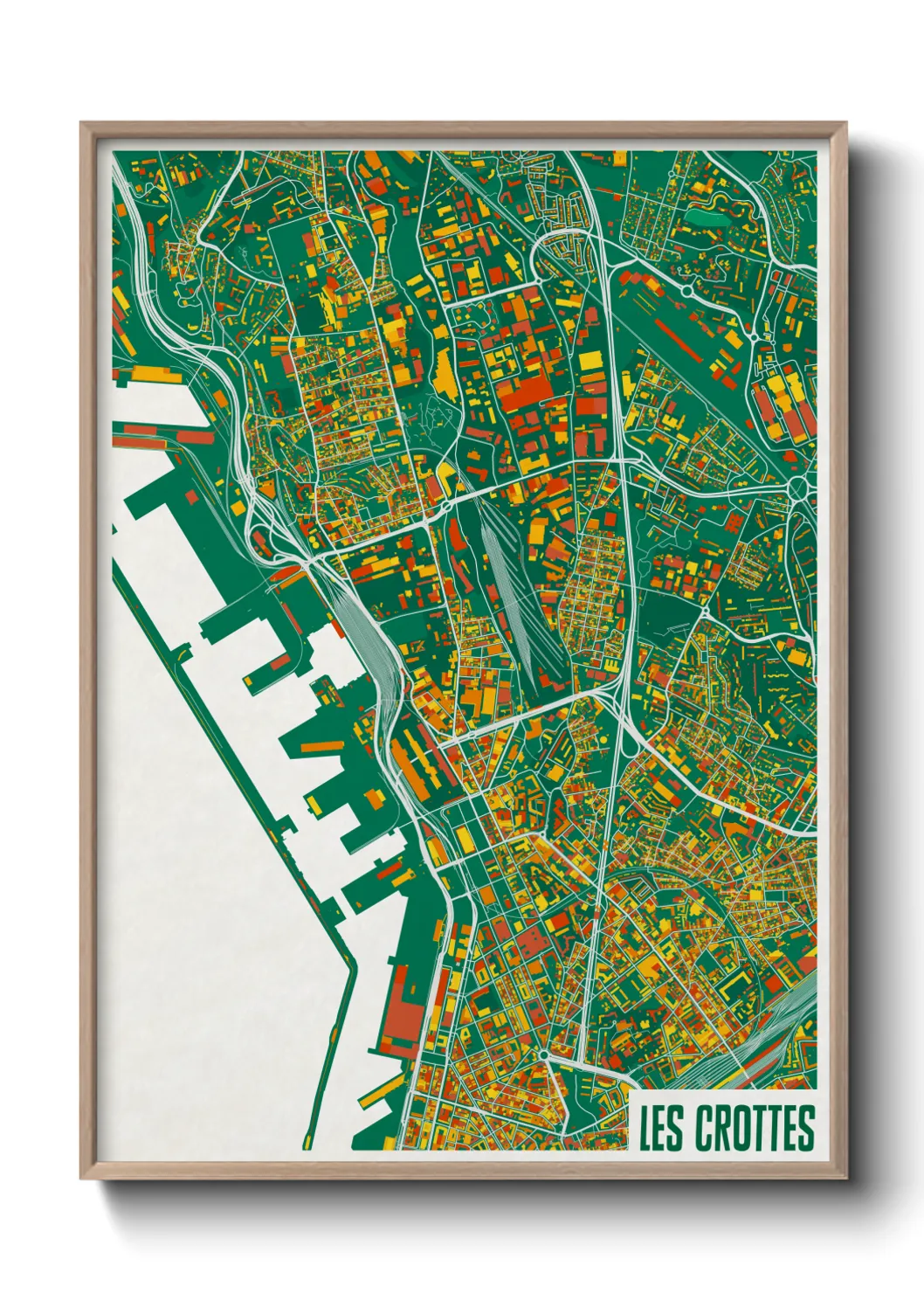 Une affiche de carte sur Les Crottes