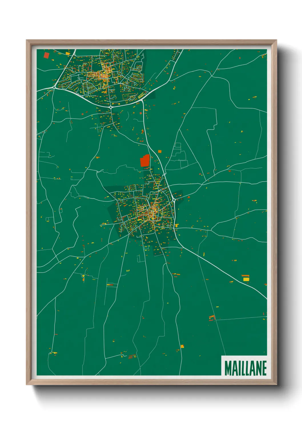 Une affiche de carte sur Maillane