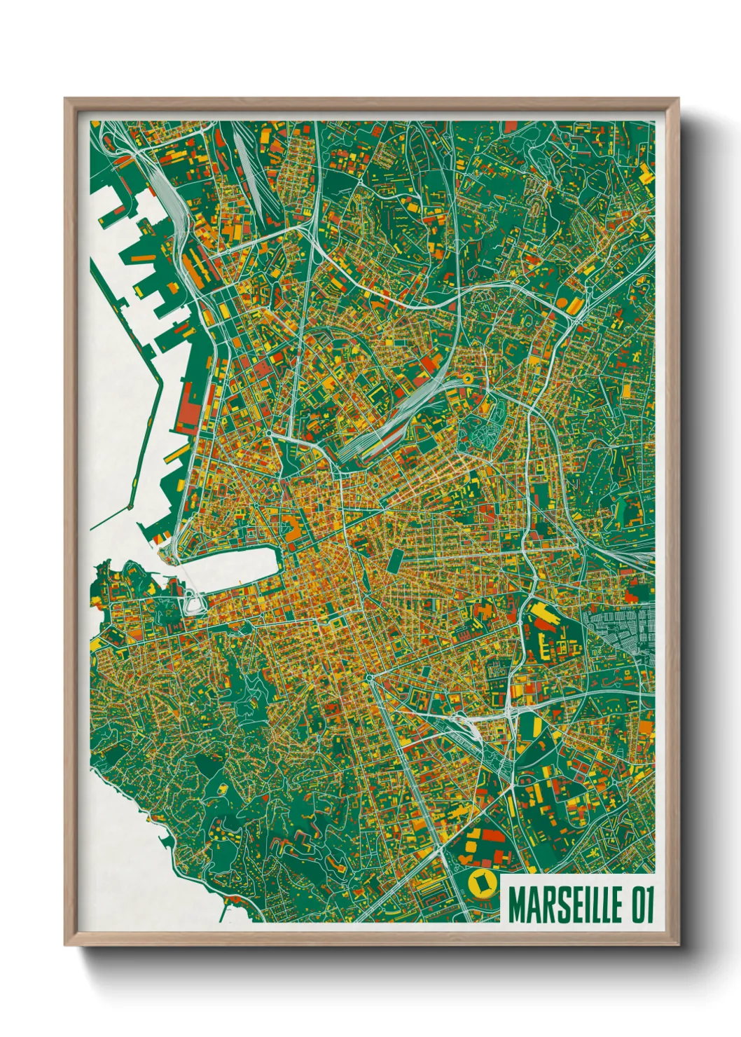 Une affiche de carte sur Marseille 01