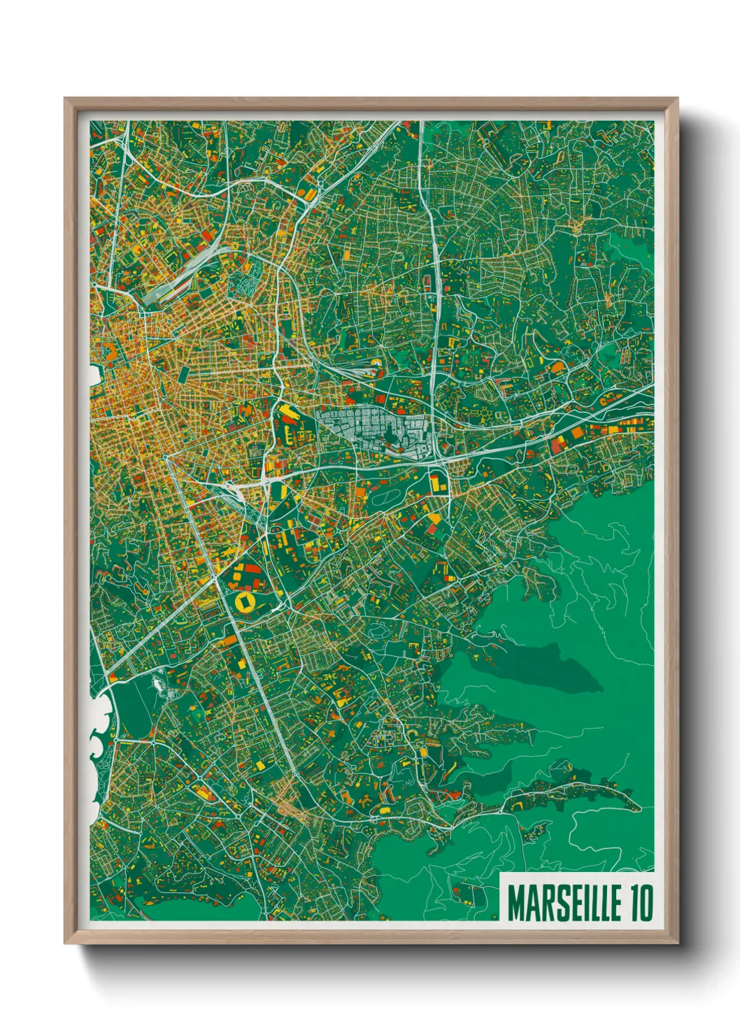 Une affiche de carte sur Marseille 10