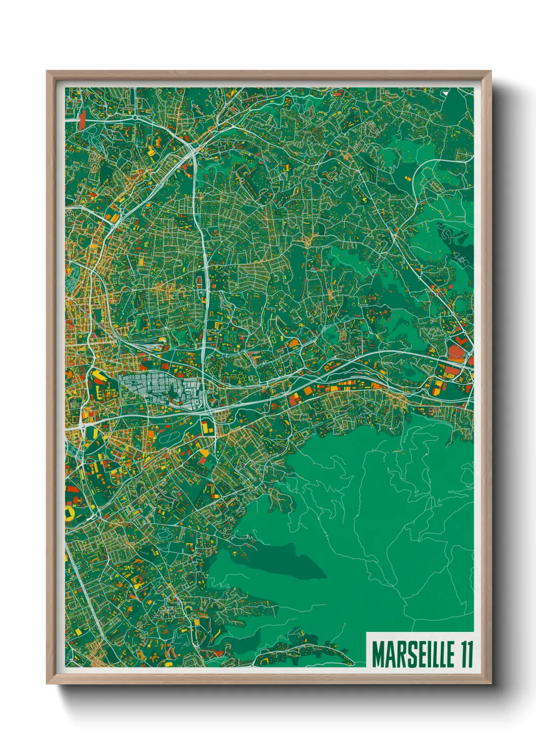Une affiche de carte sur Marseille 11