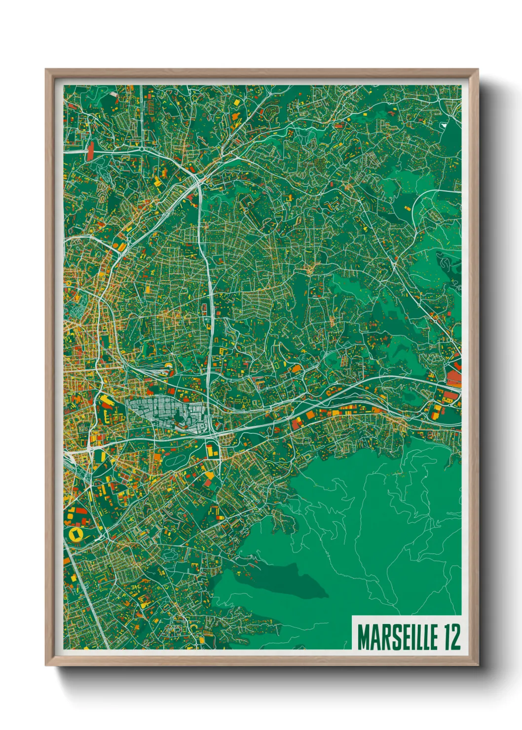 Une affiche de carte sur Marseille 12