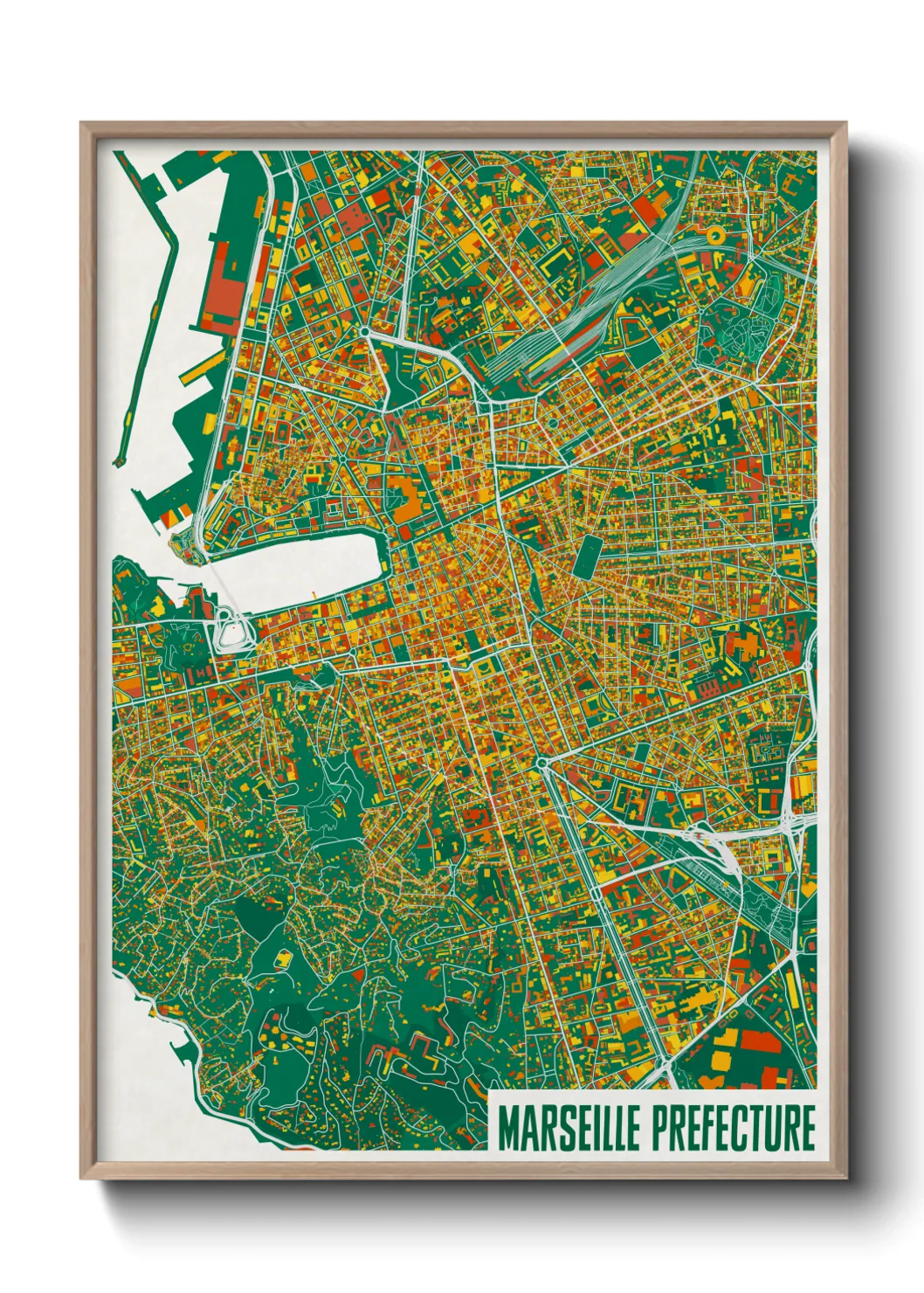 Une affiche de carte sur Marseille Prefecture