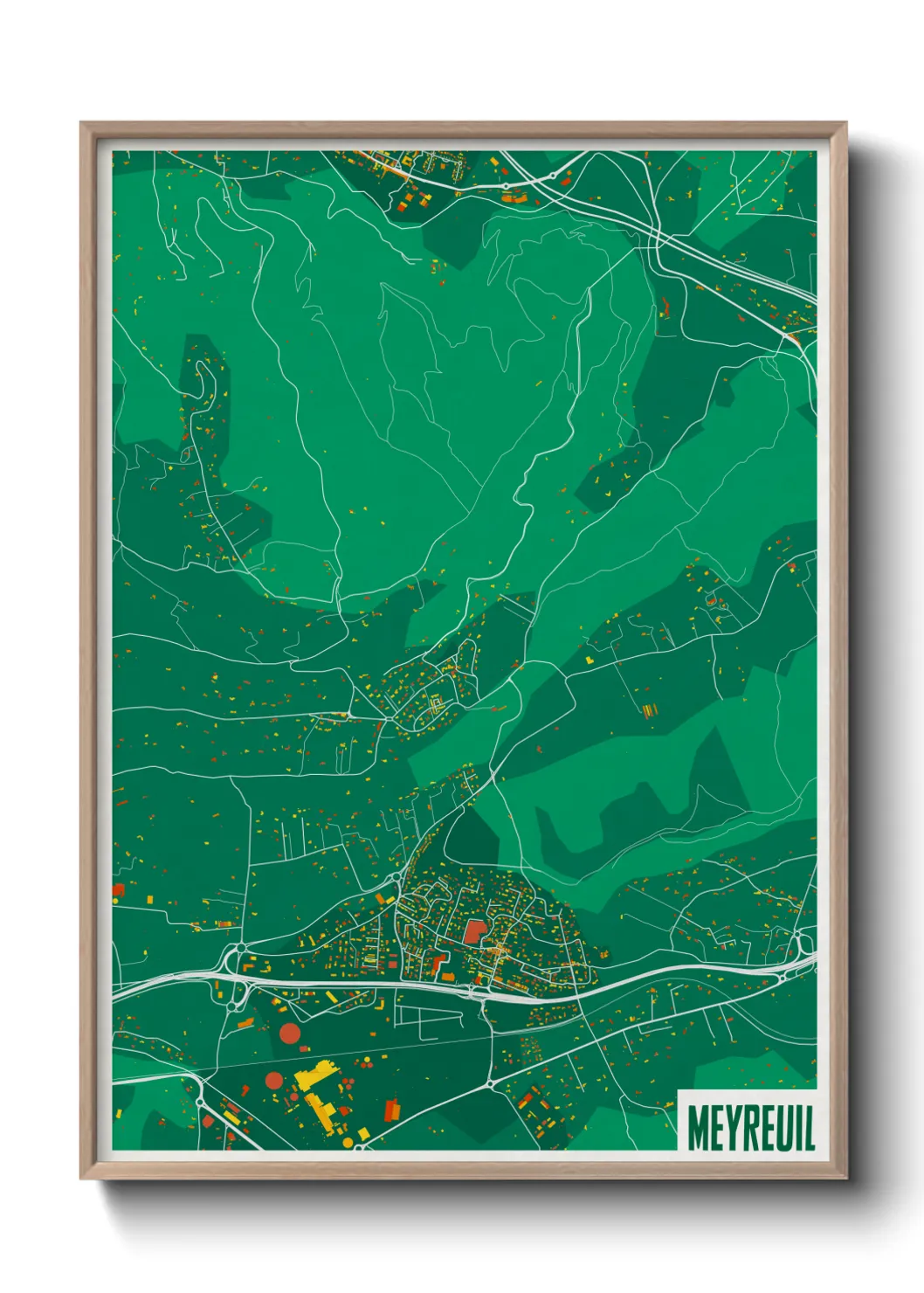 Une affiche de carte sur Meyreuil