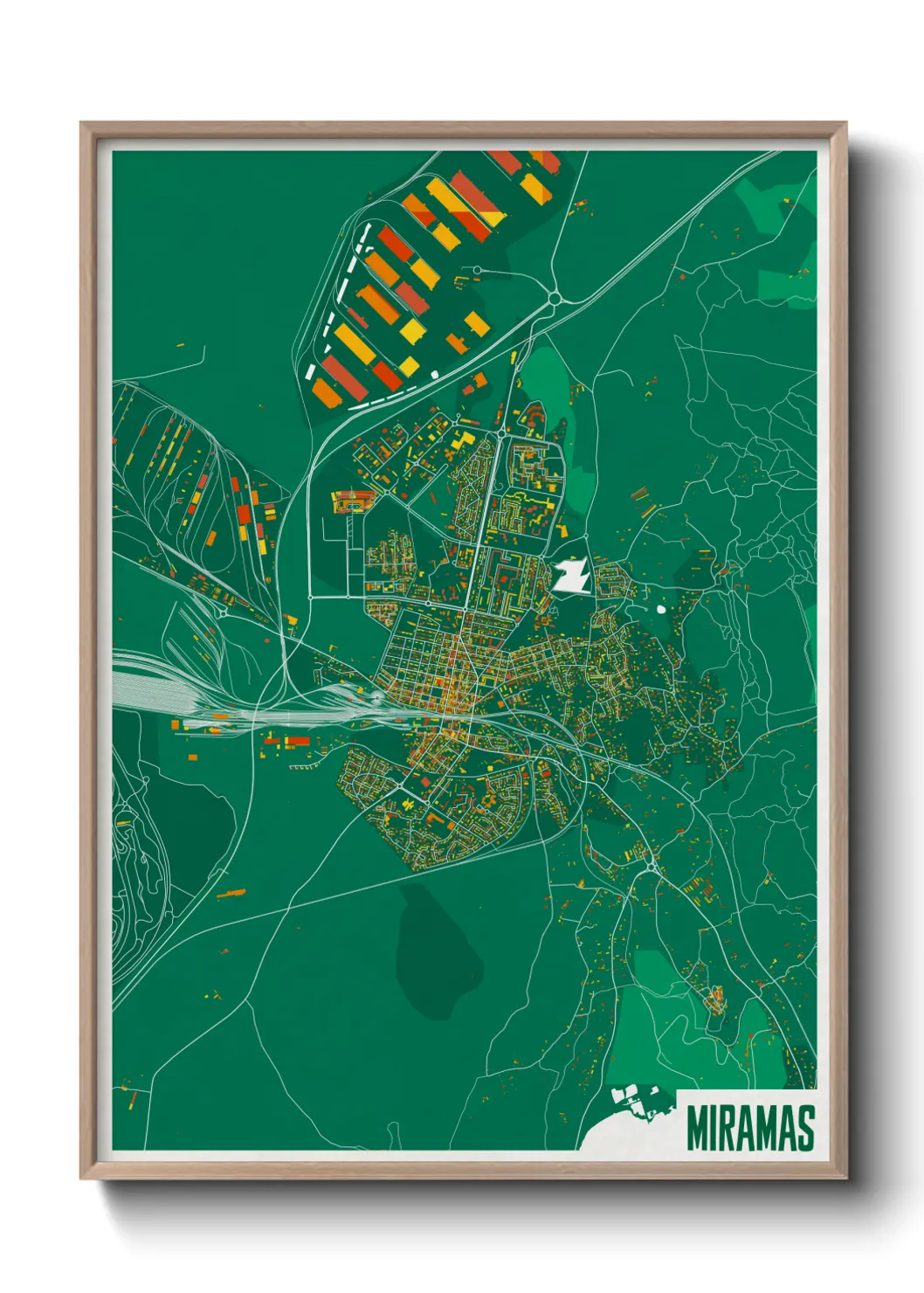 Une affiche de carte sur Miramas