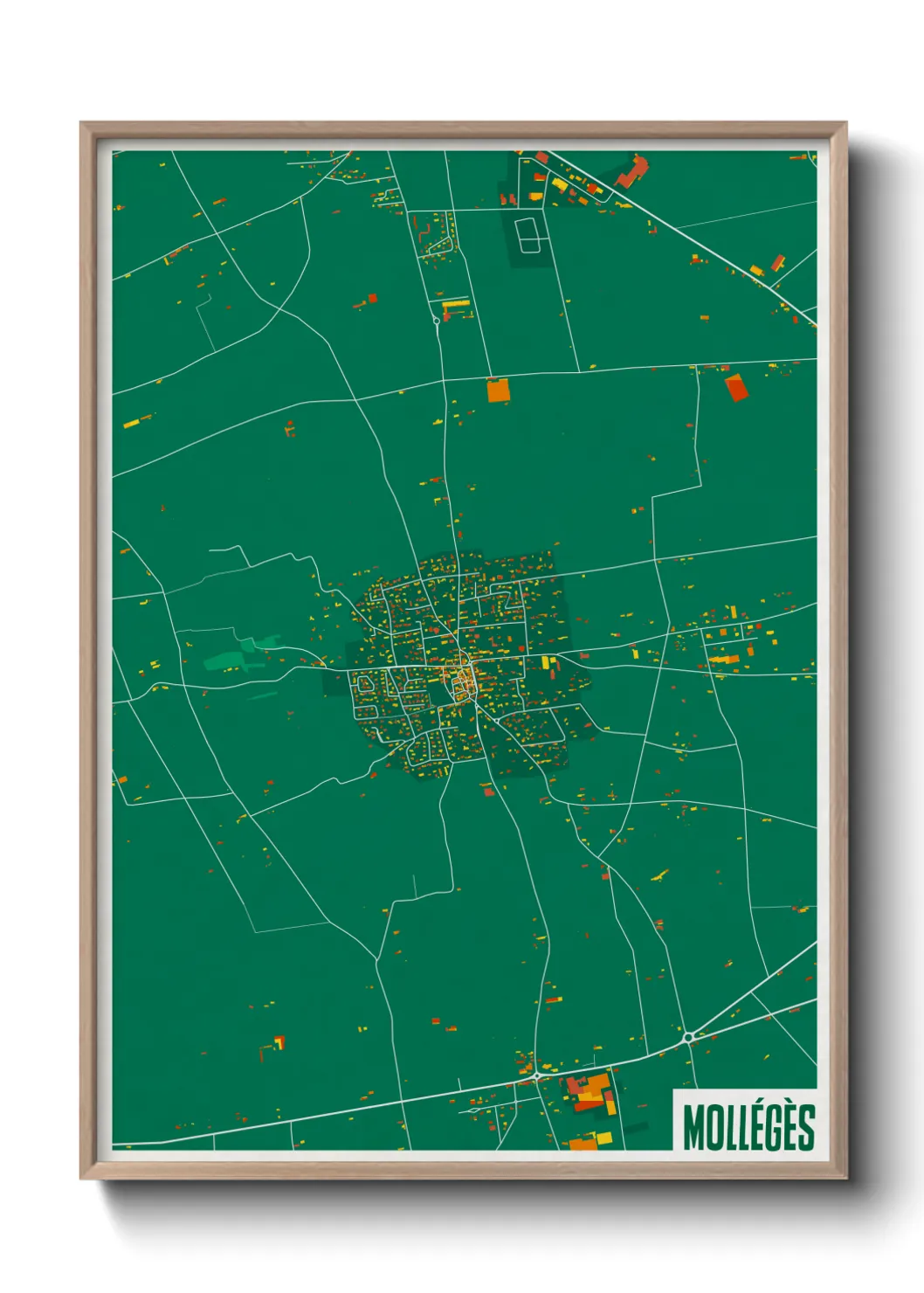 Une affiche de carte sur Mollégès