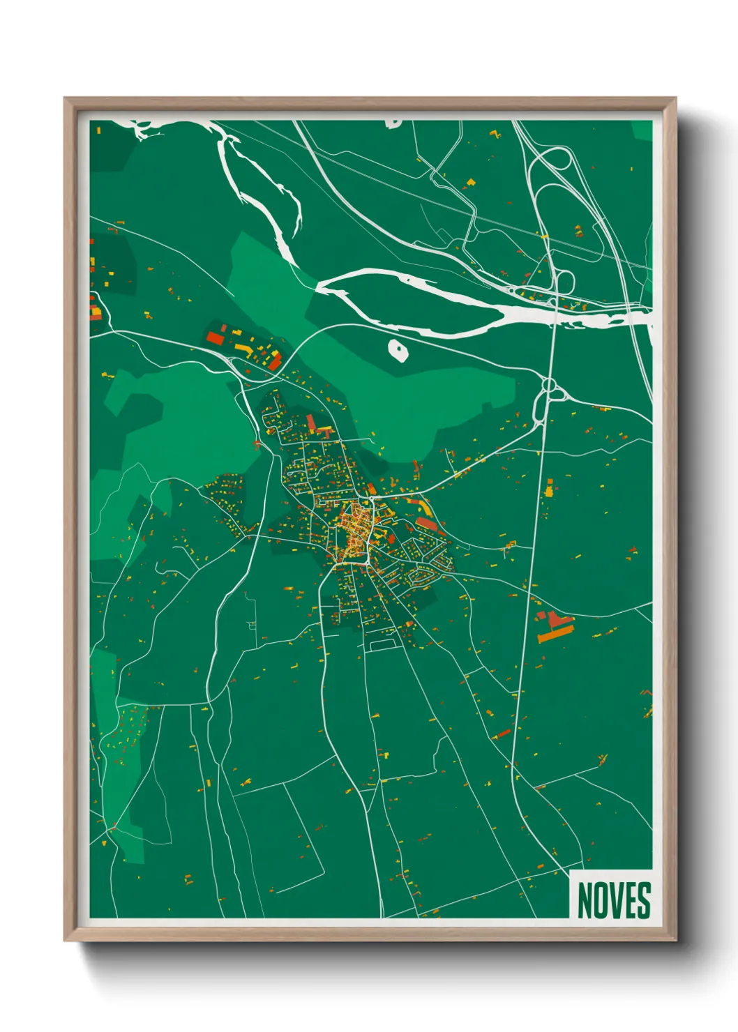 Une affiche de carte sur Noves