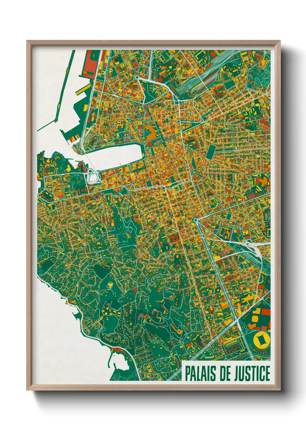 Une affiche de carte sur Palais de Justice