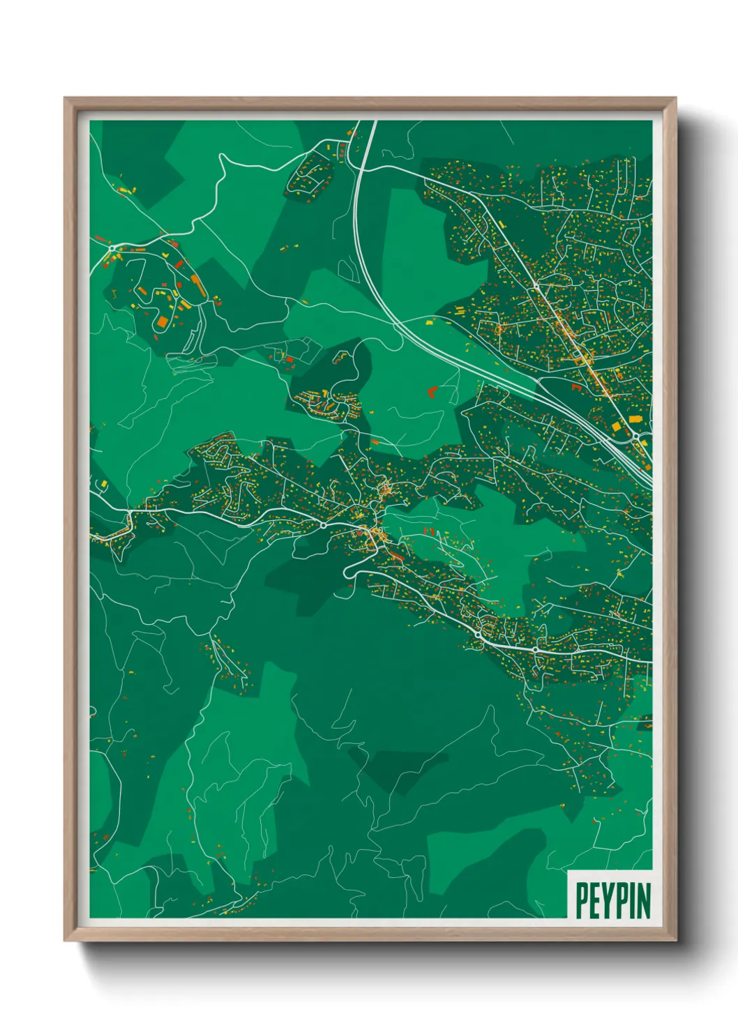 Une affiche de carte sur Peypin