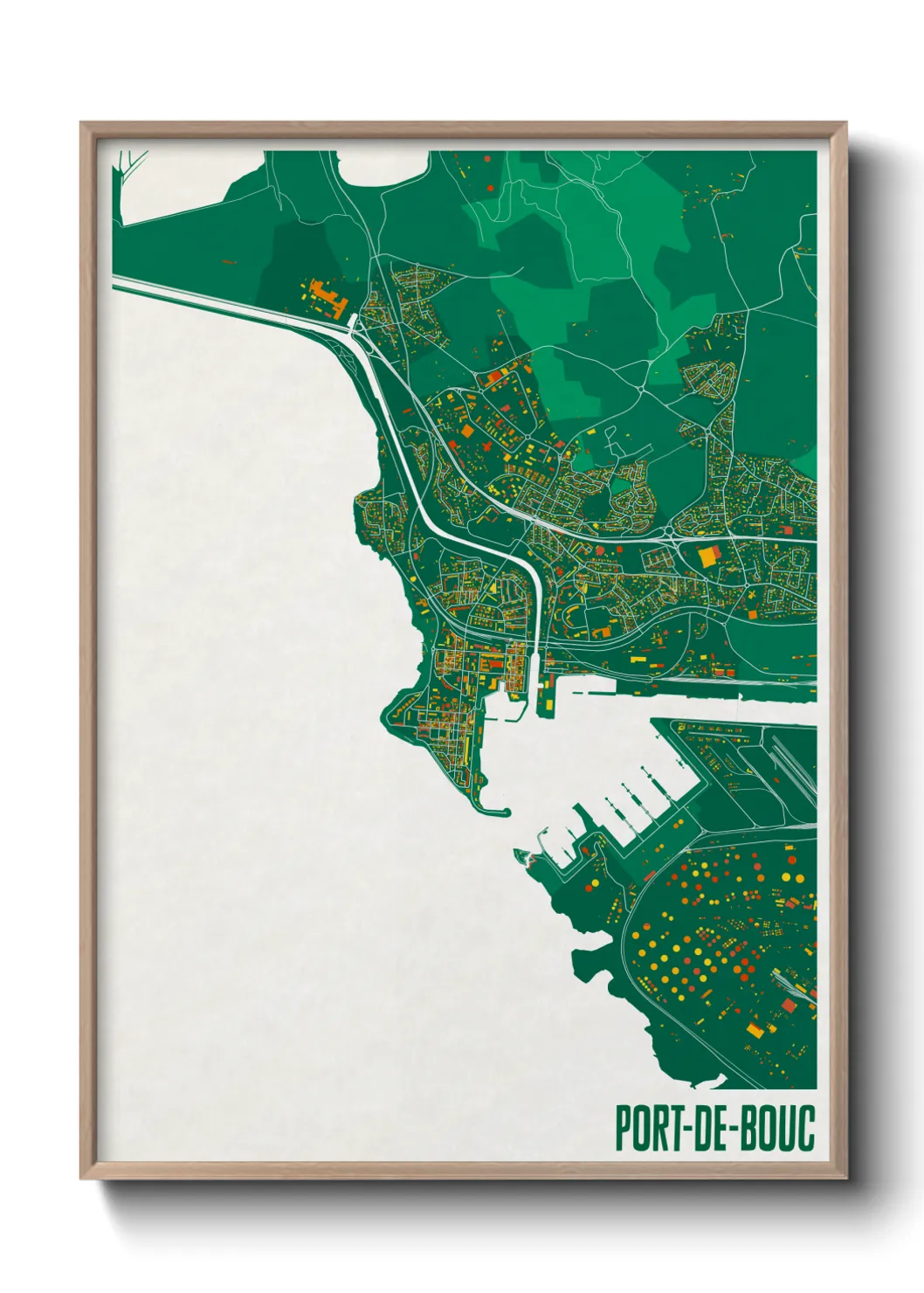 Une affiche de carte sur Port-de-Bouc