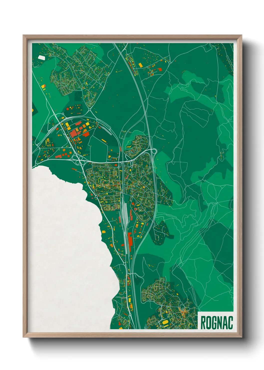 Une affiche de carte sur Rognac