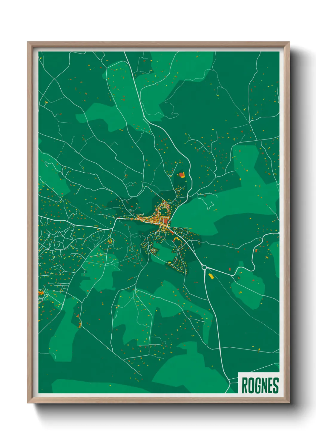 Une affiche de carte sur Rognes