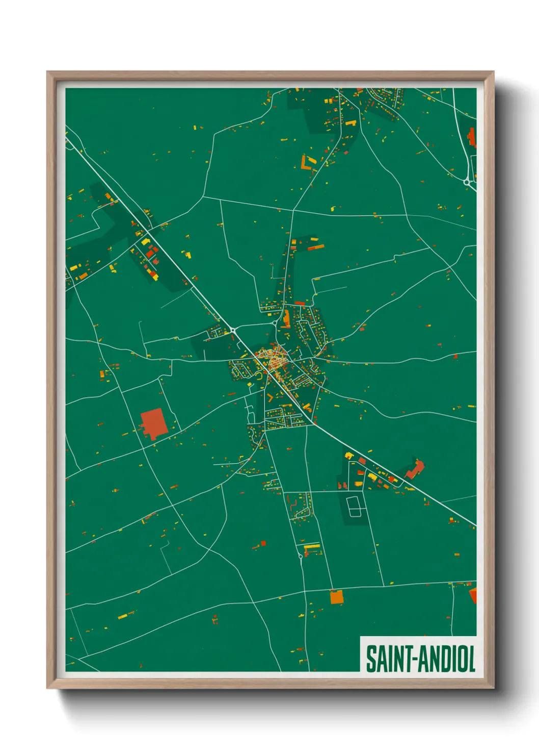 Une affiche de carte sur Saint-Andiol