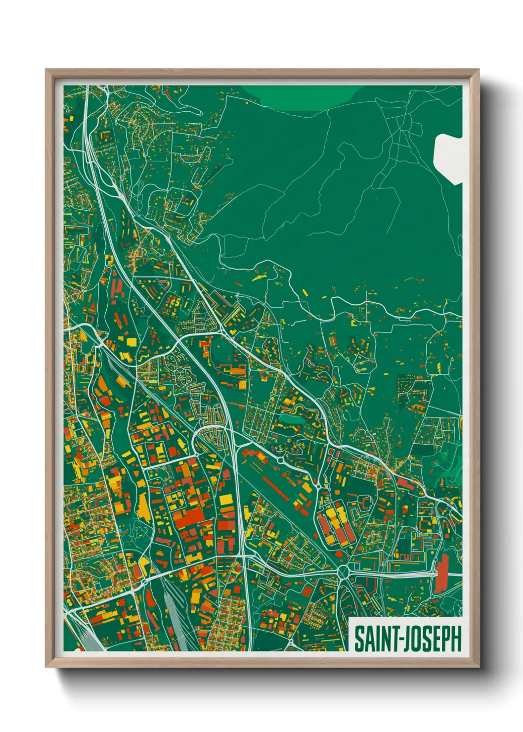 Une affiche de carte sur Saint-Joseph