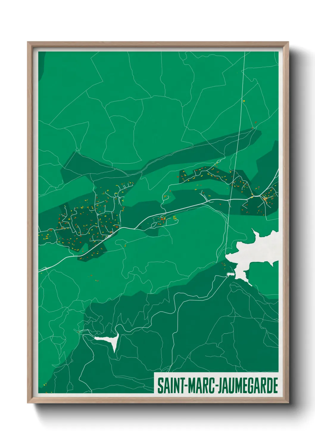 Une affiche de carte sur Saint-Marc-Jaumegarde