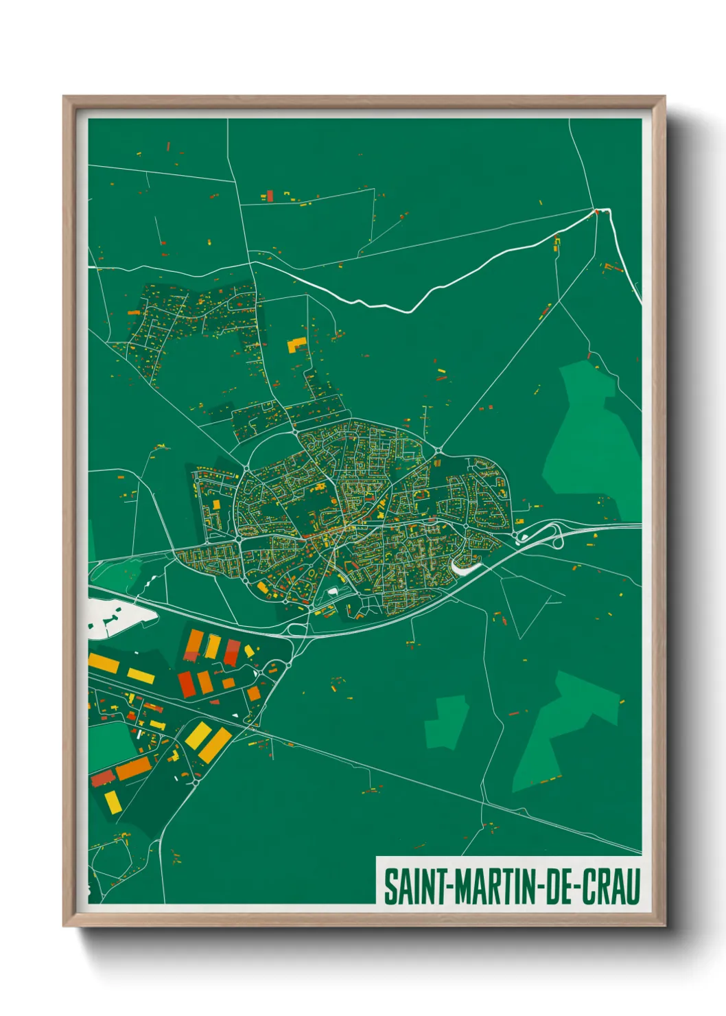 Une affiche de carte sur Saint-Martin-de-Crau