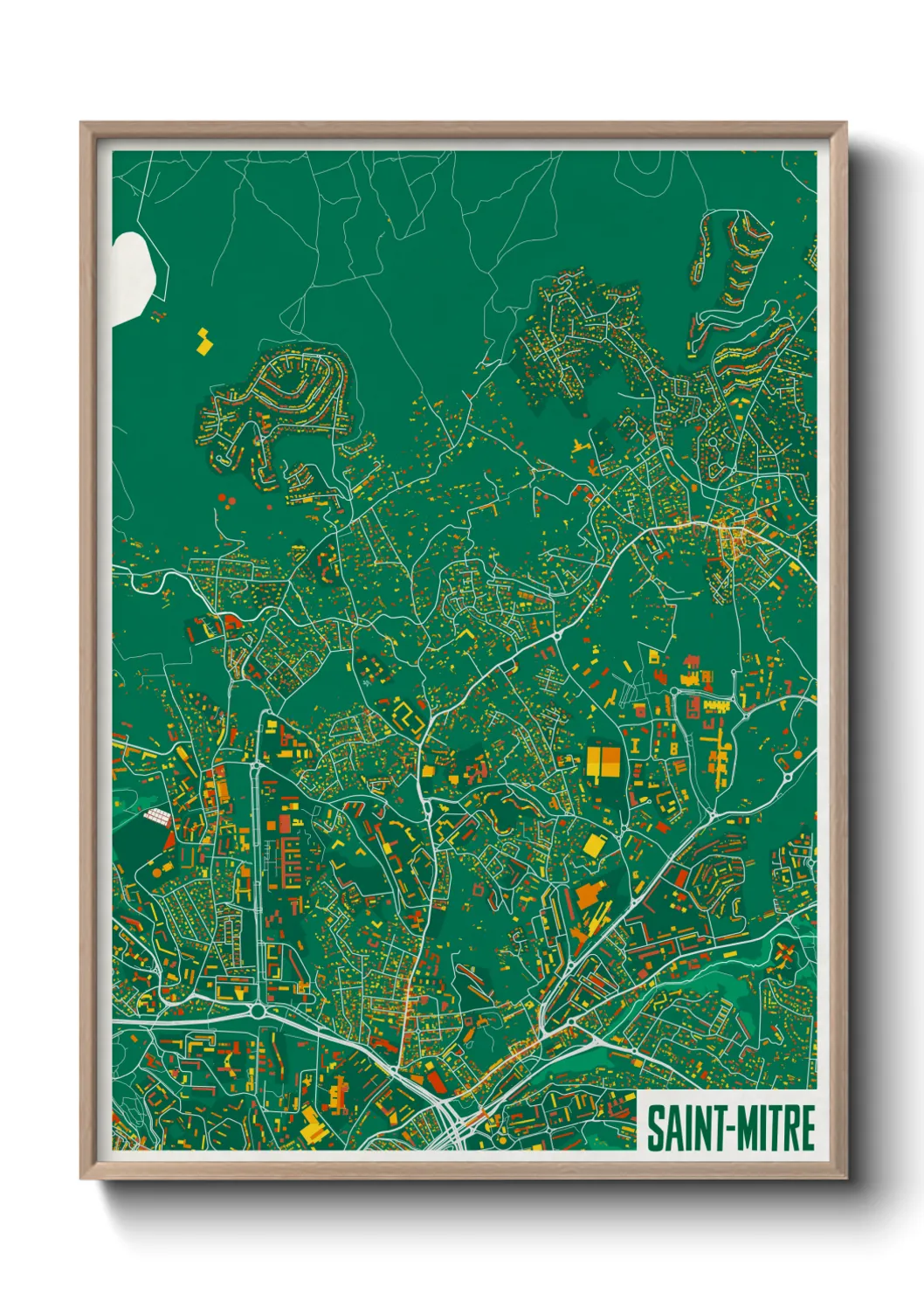 Une affiche de carte sur Saint-Mitre