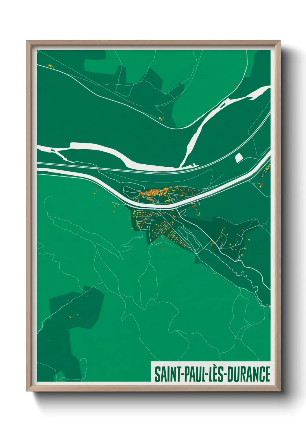 Une affiche de carte sur Saint-Paul-lès-Durance
