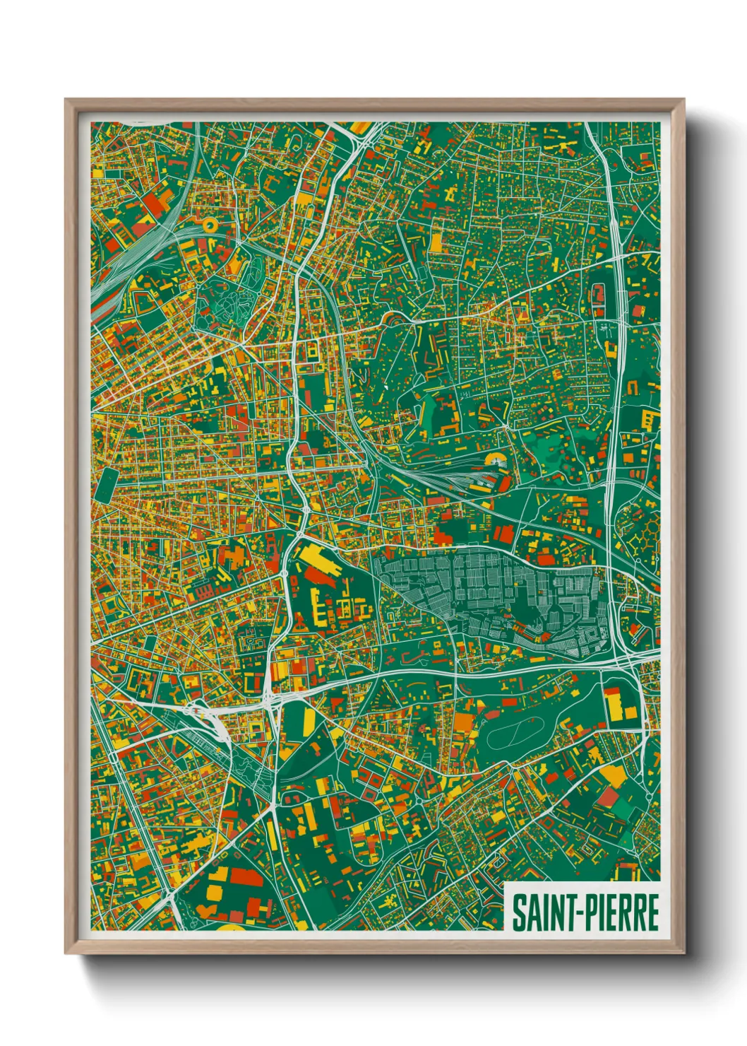 Une affiche de carte sur Saint-Pierre