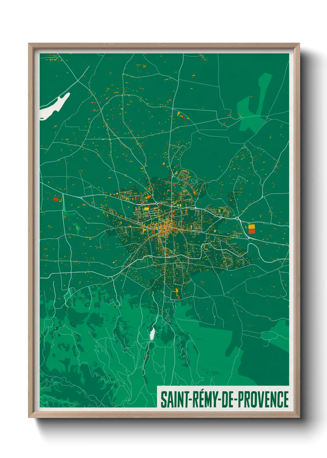 Une affiche de carte sur Saint-Rémy-de-Provence