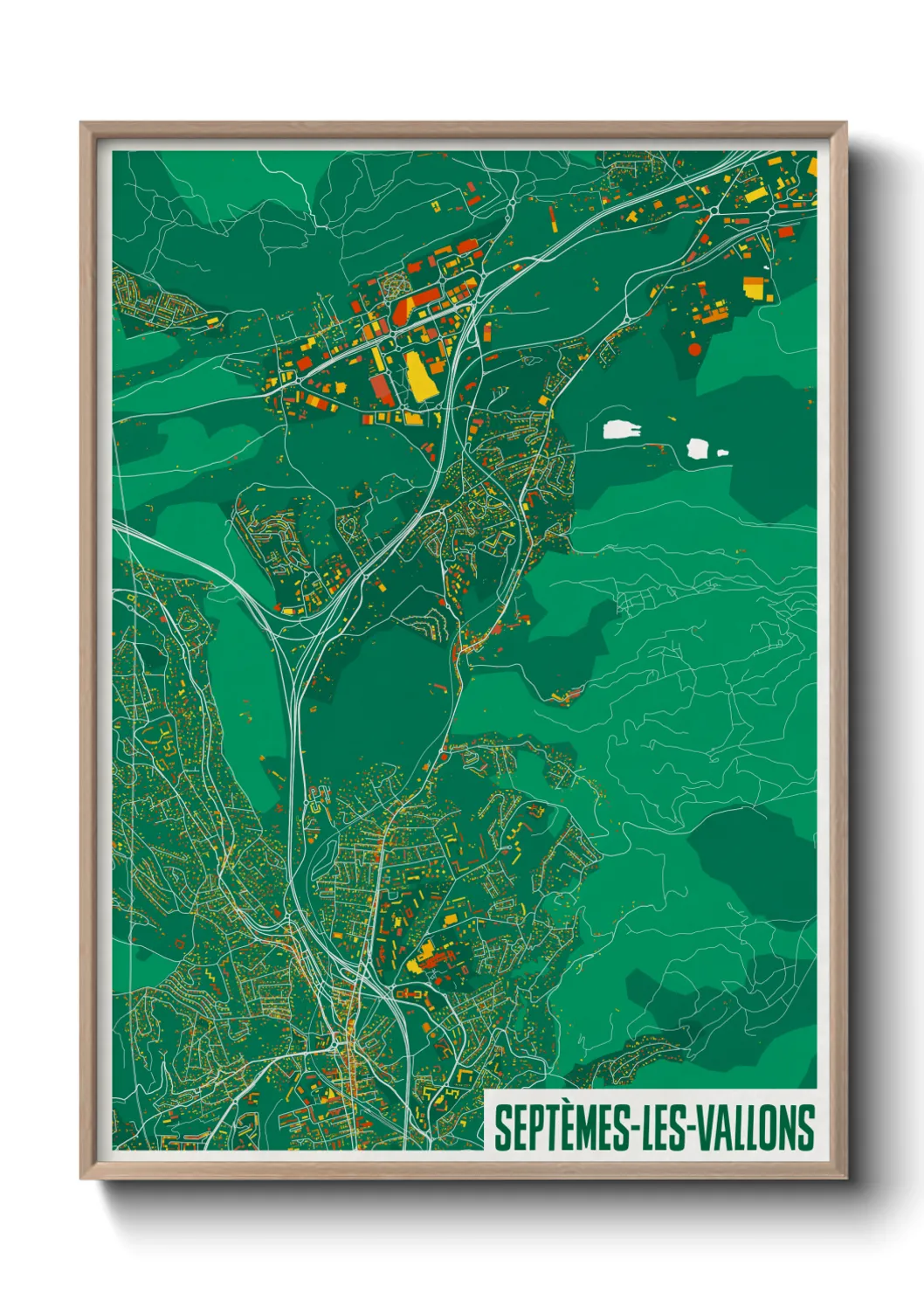 Une affiche de carte sur Septèmes-les-Vallons