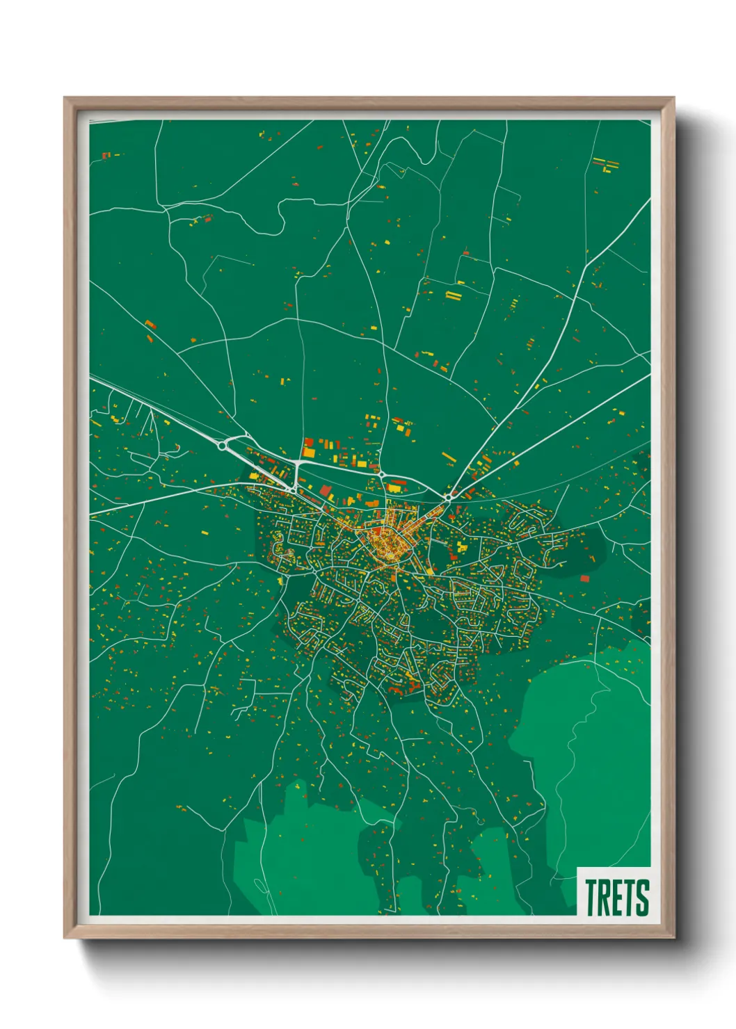 Une affiche de carte sur Trets
