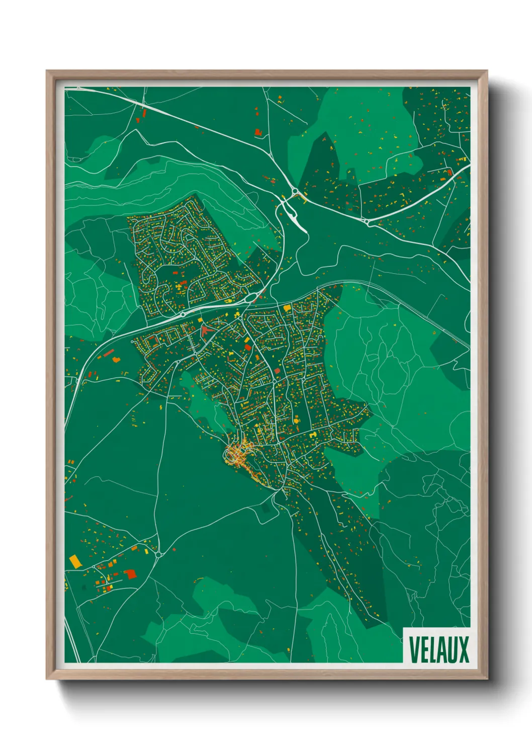 Une affiche de carte sur Velaux
