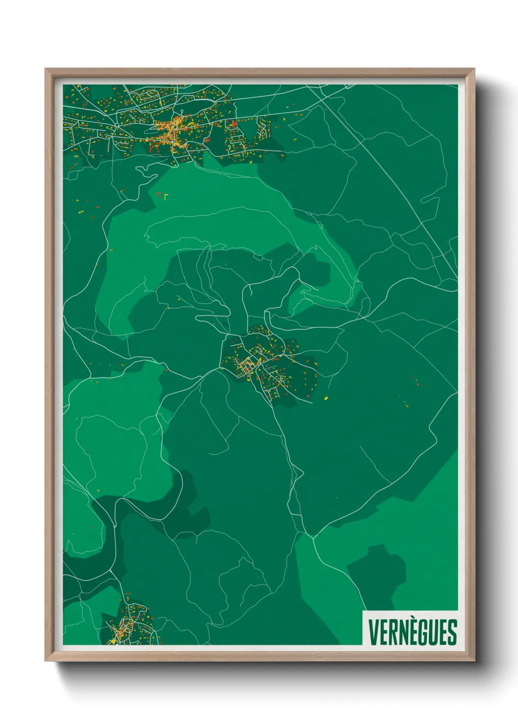 Une affiche de carte sur Vernègues