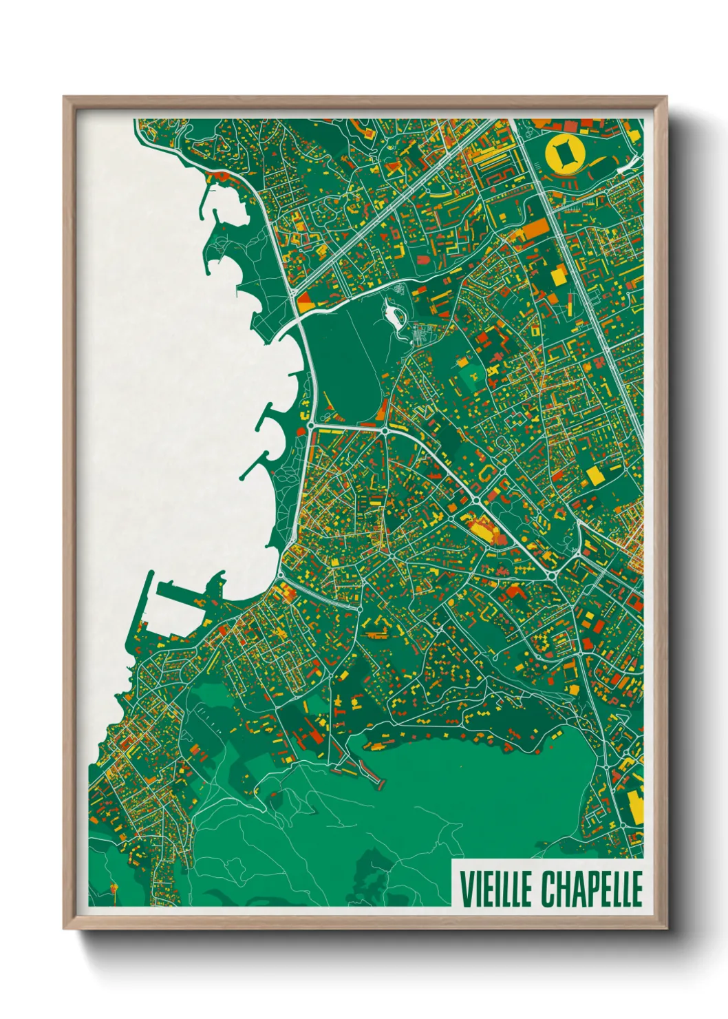 Une affiche de carte sur Vieille Chapelle