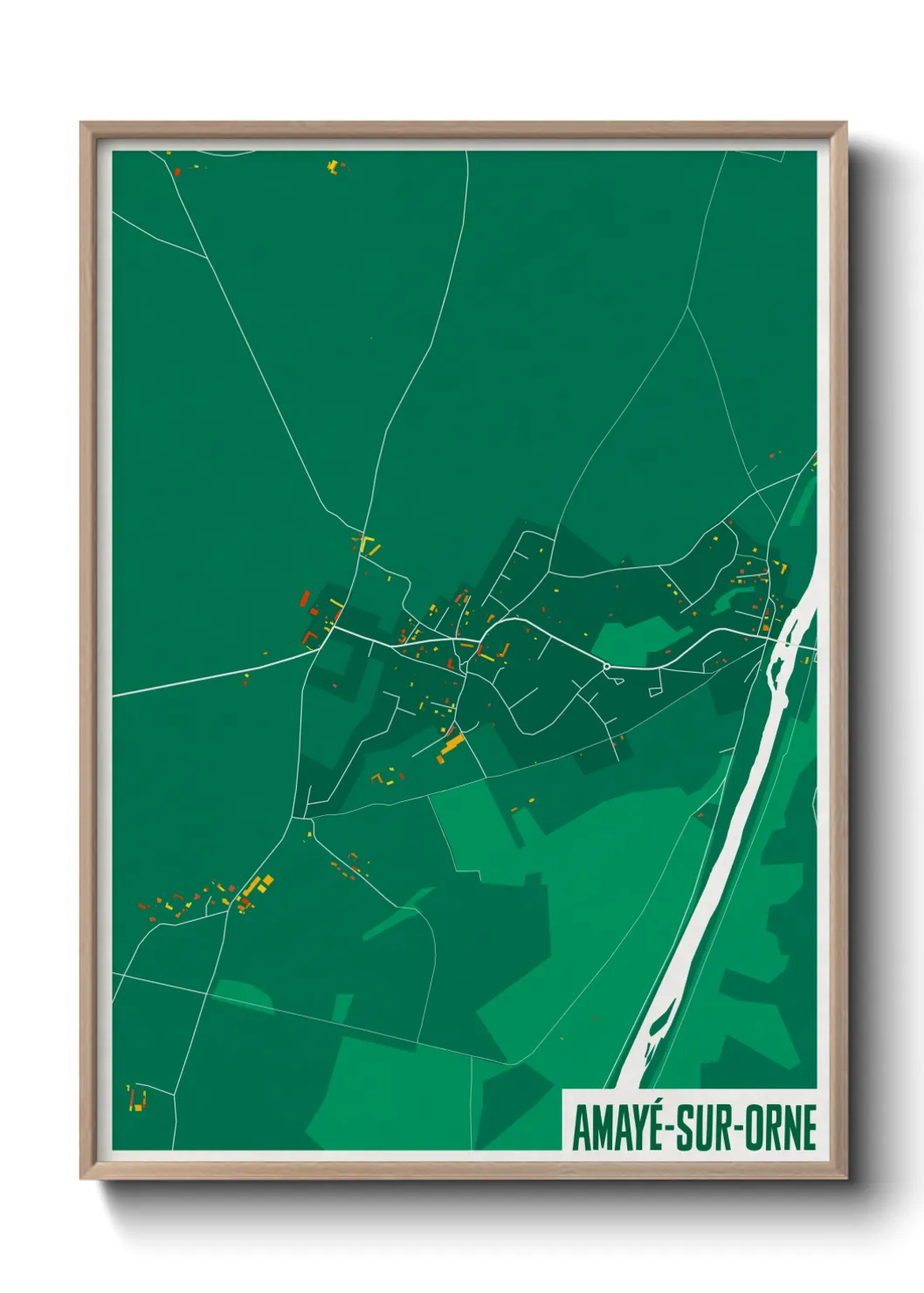 Un poster carteAmayé-sur-Orne