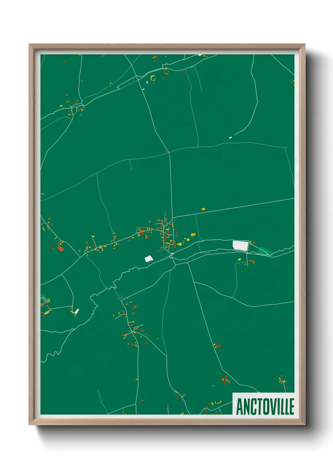 Une affiche de carte sur Anctoville