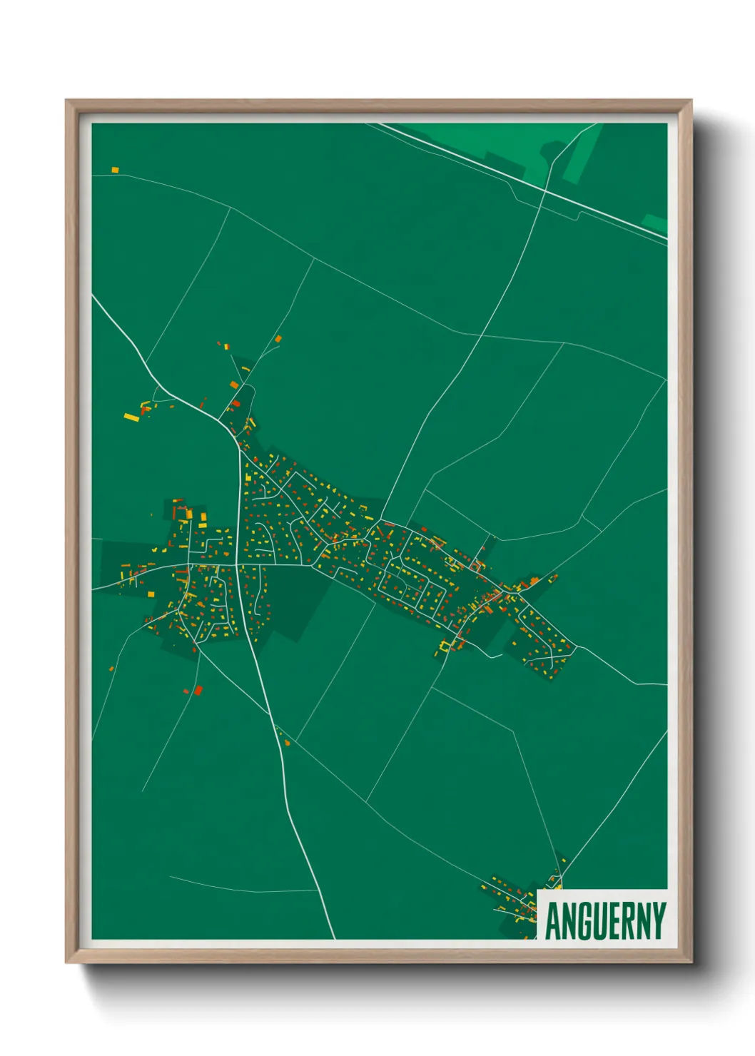 Une affiche de carte sur Anguerny